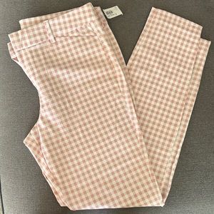 Old Navy Pink Plaid Pixie Pants